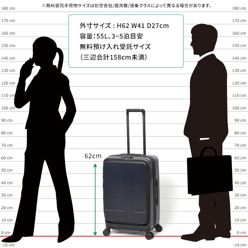 innovator（イノベーター） スーツケース INV155 62cm 55L 5泊 無料