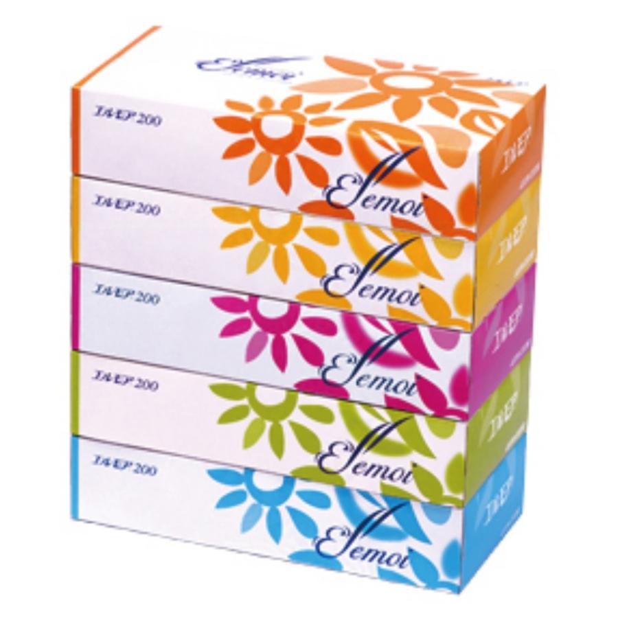 エルモア ボックスティッシュ ティッシュ 400枚200組 1ケース60箱入