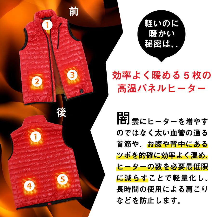DUERFUSA（デュアルフューサ） 電熱ベスト ヒーターベスト 電熱 ベスト