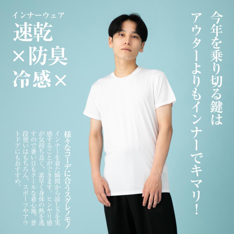 メンズインナー 肌着 夏用インナー 2枚セット 夏 Tシャツ 2枚組 S M L Ll 3l 無地 半袖 吸汗 速乾 防臭抗菌 Vネック Uネック 白 送料無料 Inner2p イーカエル プラザ 通販 Yahoo ショッピング