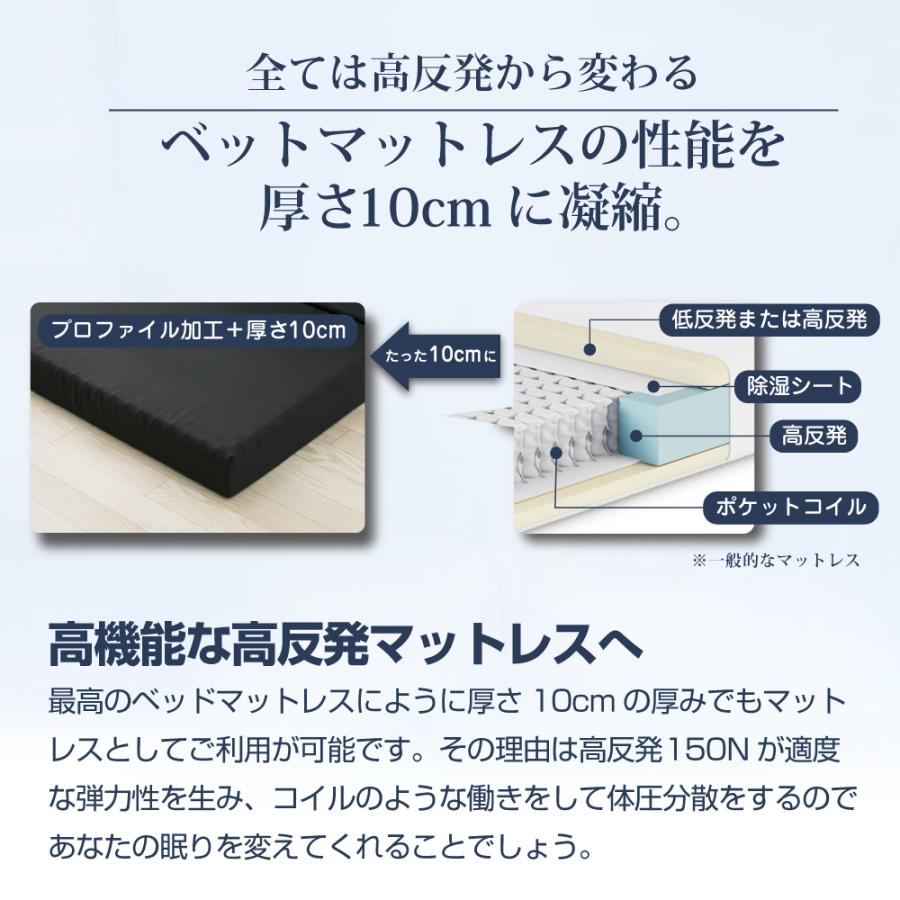 マットレス シングル 高反発 三つ折り 腰痛対策 新生活 体圧分散 10cm 折りたたみ 高反発マットレス 安い 肩こり 3つ折り ウレタン プレゼント｜ecaeru-plaza｜11