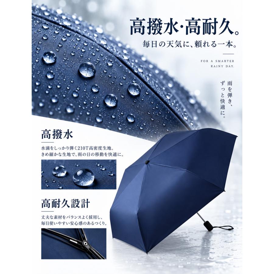 日傘 メンズ 軽量 完全遮光 自動開閉 折りたたみ 晴雨兼用 UVカット99.9％ 遮光率100% 男女兼用 折り畳み傘  爆買 | tobest | 07
