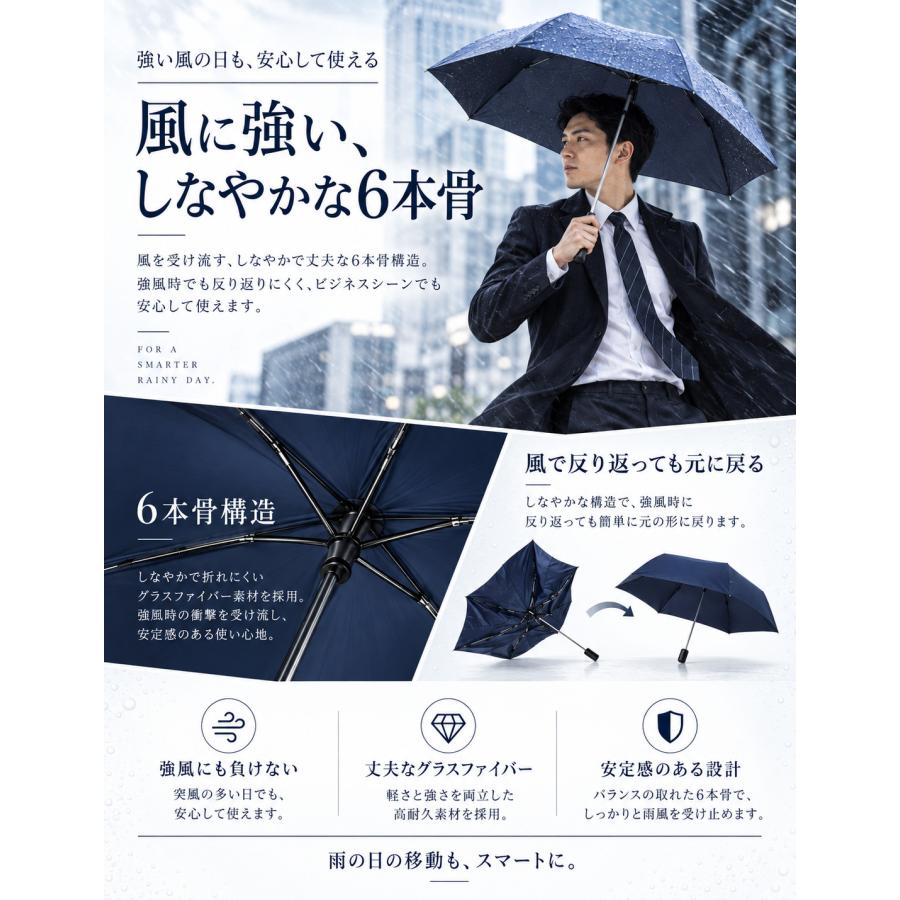 日傘 メンズ 軽量 完全遮光 自動開閉 折りたたみ 晴雨兼用 UVカット99.9％ 遮光率100% 男女兼用 折り畳み傘  爆買 | tobest | 08