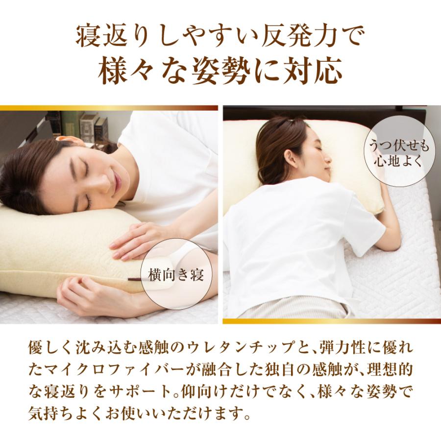枕 低反発 肩こり 首こり カバー付 43×63cm ピロー まくら 首が痛い