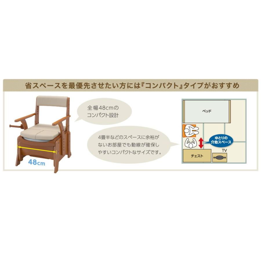 アロン化成 安寿 家具調ポータブルトイレ セレクトR ノーマル / 533