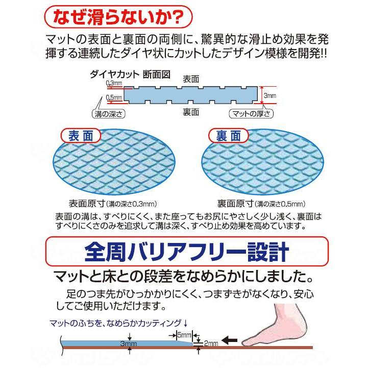 【在庫処分】462001 シンエイテクノ ダイヤタッチ L100 ブラウン シンエイテクノ ダイヤタッチ すべり止めお風呂マット / 462001 L100