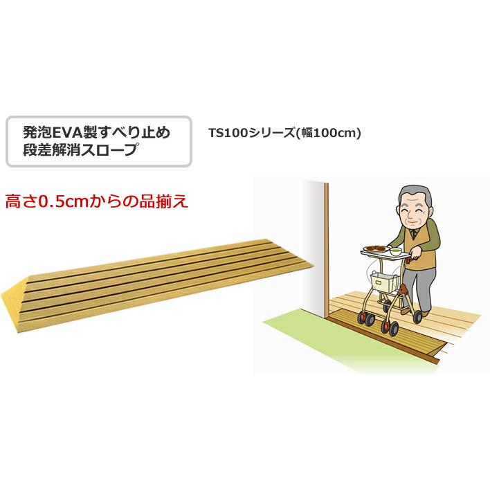 介護用品 福祉用具 住宅改修 段差解消 スロープ シンエイテクノ タッチスロープ 100 / TS100-45 高さ4.5cm｜ecare｜02