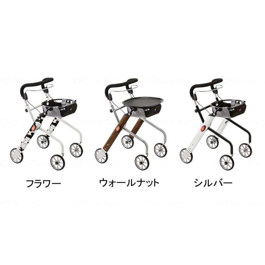 竹虎 レッツゴーミニ 室内用歩行車 ウォールナット・シルバー