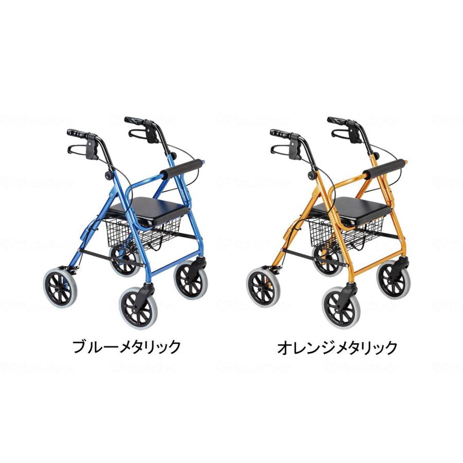 竹虎 ハッピー2 NB 歩行車 ブルーメタリック・オレンジメタリック_2