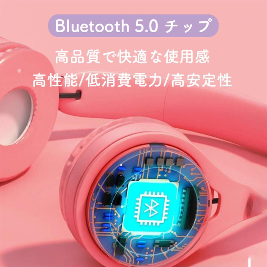 Bluetooth5 0ヘッドホン ワイヤレスヘッドフォン 当店一番人気 折りたたみ式 Led付き 有線無線両用 可愛い マカロン風 Bluetooth 高音質