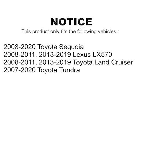 限定販売激安 Toyota Tundra Sequoia Lexus LX 570ランドクルーザーK 8 F-101856用トランジットオート-リアディスクブレーキローターとセミメタリックパッドのキット