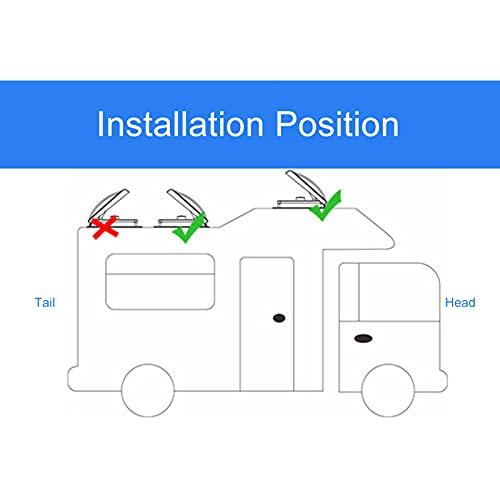 【メール便無料】 SNOQ RVルーフベントファン、吸排気機能付き12 Vリバーシブルモーターホームファン、手動リフト&10枚ブレード、RV用ユニバーサルRVベントファン、キャラバン