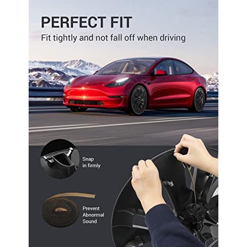 完動品 BASENOR 2017-2023テスラモデル3ホイールカバー18インチハブキャップホイールハブキャップOEMリムプロテクターカバー交換用マットブラックハブキャップ外装 【QGW1581526590】(55565円)