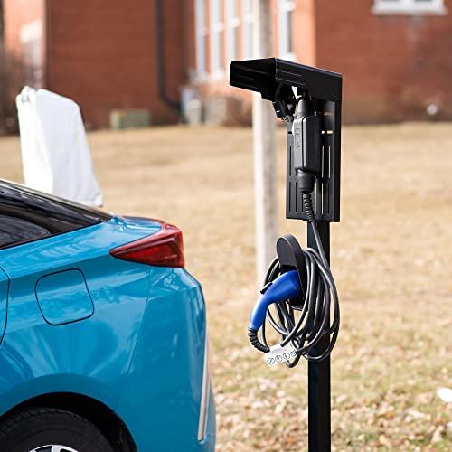 「人气商品」 VIVO屋外EV充電スタンド、ウェザープロテクションフード、充電スタンド用台座、フロアマウント、全天候、電気自動車杭、ステンレス鋼、ブラック、STAND-EV 【PET6706365495】(23562円)