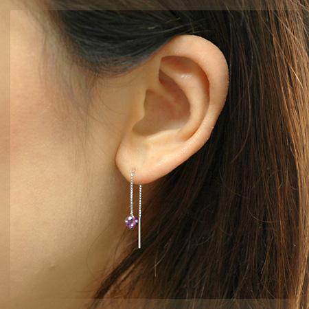 k18 18金 アメジスト ピアス 揺れる ピアス レディース 揺れる アメジスト 18金 18k K18 ゴールド