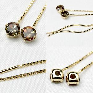 ピアス レディース 揺れる アンダリュサイト 18金 18k K18 ゴールド