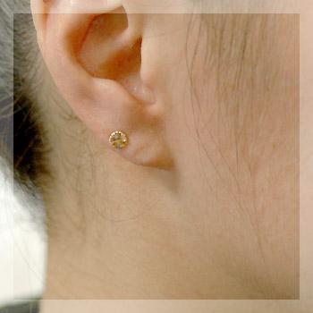 プラチナ900 K18ピアス ピアス レディース プラチナ900 Pt900 18金 18k K18 ゴールド アンダ