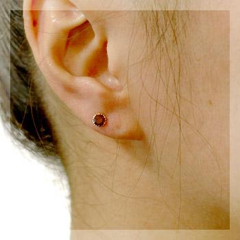 ピアス レディース ガーネット プラチナ pt900 18金 18k K18 14k 