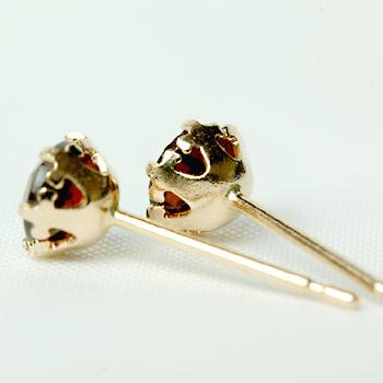 ピアス レディース ガーネット プラチナ pt900 18金 18k K18 14k 