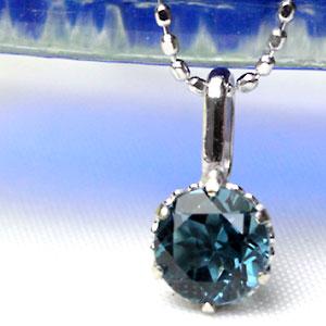 ペンダントトップ トパーズ レディース ロンドンブルートパーズ 18金 18k K18 K14WG 5.0mm