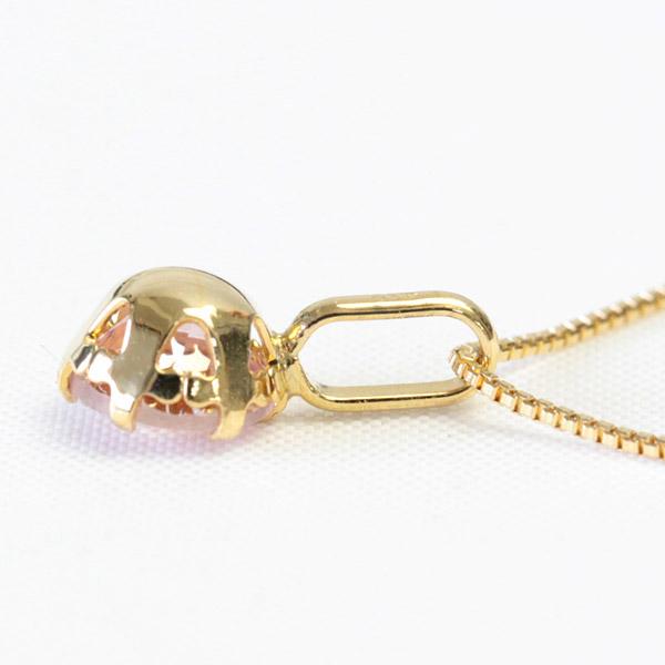 ペンダントトップ モルガナイト レディース 18金ピンクゴールド 18k K18PG ゴールド 5.0mm 【１点限り】の画像