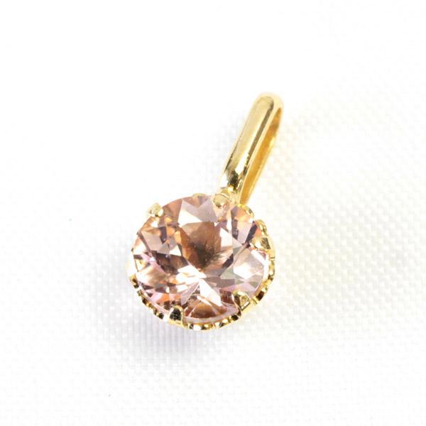 ペンダントトップ モルガナイト レディース 18金ピンクゴールド 18k K18PG ゴールド 5.0mm 【１点限り】の画像