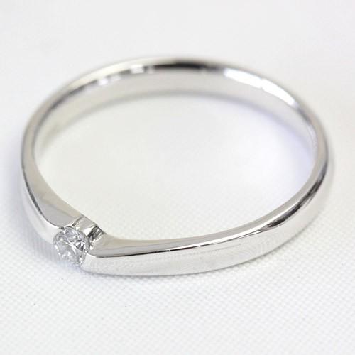 ダイヤモンドリング ダイヤ レディース 指輪 18金 18k K18 ゴールド 0.07ct カラット H&C 鑑別書付きの画像