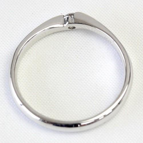 ダイヤモンドリング ダイヤ レディース 指輪 18金 18k K18 ゴールド 0.07ct カラット H&C 鑑別書付きの画像