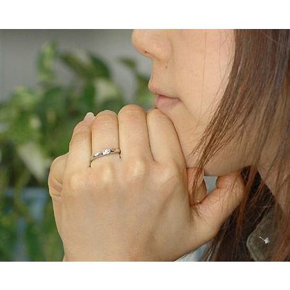 ダイヤモンド リング ダイヤ レディース 指輪 18金 18k K18 ゴールド 0.1ct カラット ストレート シンプルリングの画像