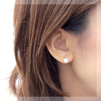 ピアス レディース ロイヤルブルームーン 6.0mm プラチナ pt900の画像