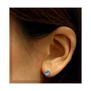 Pt900 プラチナpt900　天然石　スイス　ブルートパーズ　シンプルピアス Amazon | pt900 天然 ブルートパーズ 3.5mm ピアス ペア
