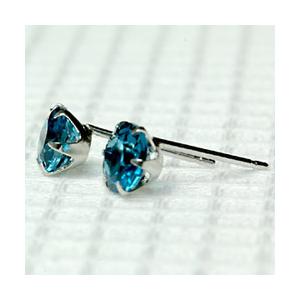 ピアス トパーズ プラチナ pt900 ロンドンブルートパーズ 5.0mm 