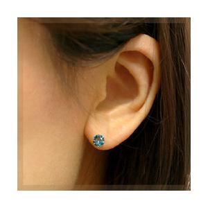 ピアス トパーズ プラチナ pt900 ロンドンブルートパーズ 5.0mm 