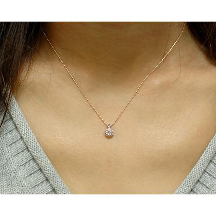 ダイヤモンド ネックレス レディース ダイヤネックレス 18金 18k K18 ローズカットダイヤ 0.2ct カラット｜ecce｜03