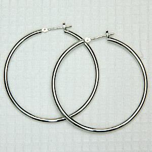 フープピアス 大きめ 14金 ピアス 14k パイプフープ 2.0mm×40mm