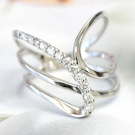 ダイヤモンド リング レディース 指輪 18金 18k K18 ゴールド ダイヤ 0.19ct カラット SIクラス品質 文字入れ不可