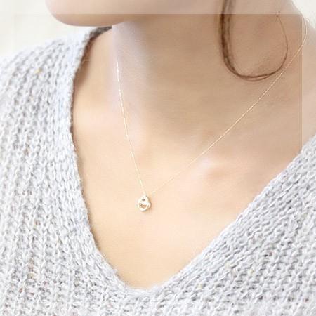 ダイヤモンド ネックレス レディース ダイヤネックレス 18金 18k K18 H＆C ダンシングストーン 揺れる 0.05ct カラット｜ecce｜02