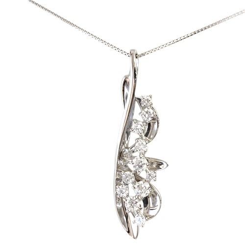 ダイヤモンドネックレス Pt900 プラチナデザイン ダイヤ 0.1ct 【公式