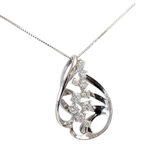 ダイヤモンド ダイヤ ネックレス レディース プラチナ pt900 0.1ct 