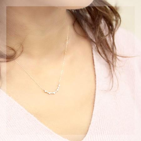 ダイヤモンド ネックレス レディース ダイヤネックレス 18金 18k K18 