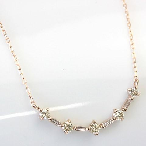 ダイヤモンド ネックレス レディース ダイヤネックレス 18金 18k K18 