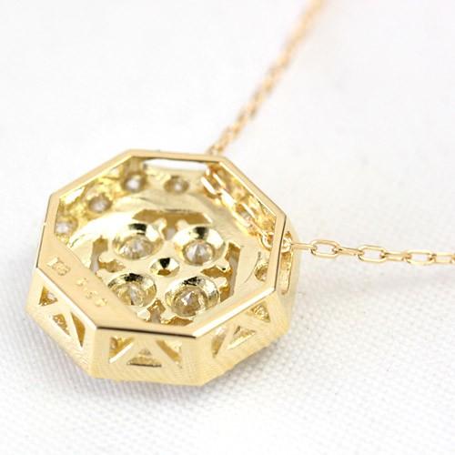 ダイヤモンド ネックレス レディース ダイヤネックレス 18金 18k K18 0.5ct オクタゴンデザインの画像