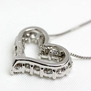 ダイヤモンド ダイヤ ネックレス レディース プラチナ pt900 0.5ct カラット オープンハートの画像