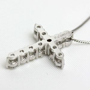 ダイヤモンド ダイヤ ネックレス レディース プラチナ pt900 0.5ct カラット クロス 十字架の画像