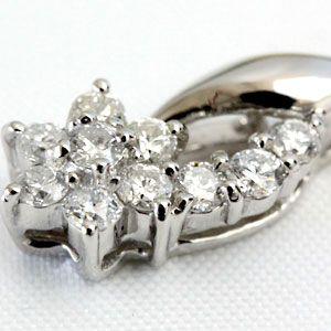ダイヤモンド ダイヤ ネックレス レディース プラチナ pt900 0.3ct カラット フラワーの画像