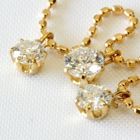 ダイヤモンド ネックレス レディース ダイヤネックレス 18金 18k K18