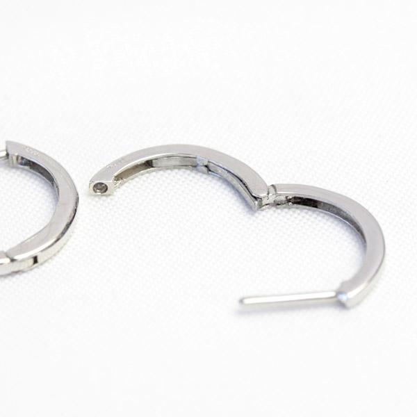 フープピアス ピアス バネ式 プラチナ Pt900 地金 石なし 小さめ 1ペア 両耳 1.15mm×11.5mmの画像