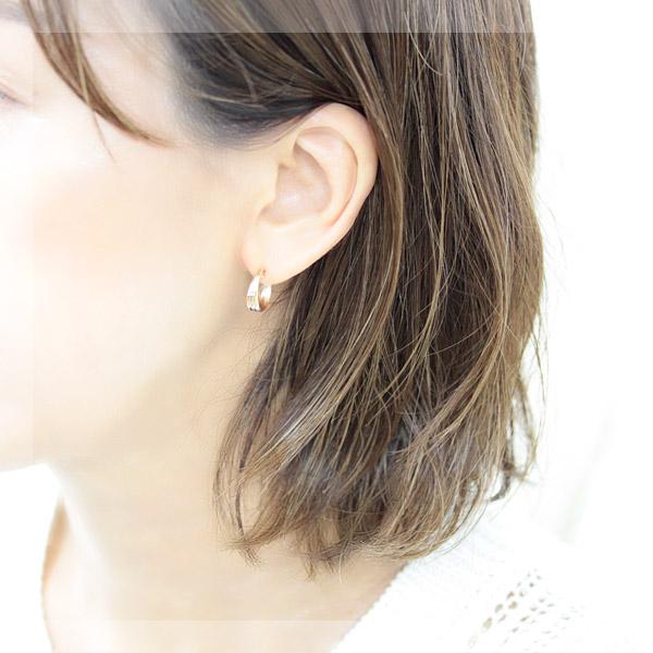 フープピアス ピアス プラチナ K18YG K18PG スリーカラー トリニティ