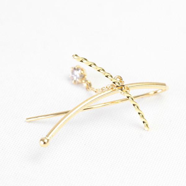フック ピアス K18 18K 18金 ゴールド フックピアス イヤーカフ 0.5 
