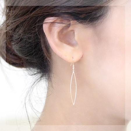 ピアス レディース 揺れる 18金 18k K18 K14 ゴールド アメリカンフック オーバルライン |  | 01